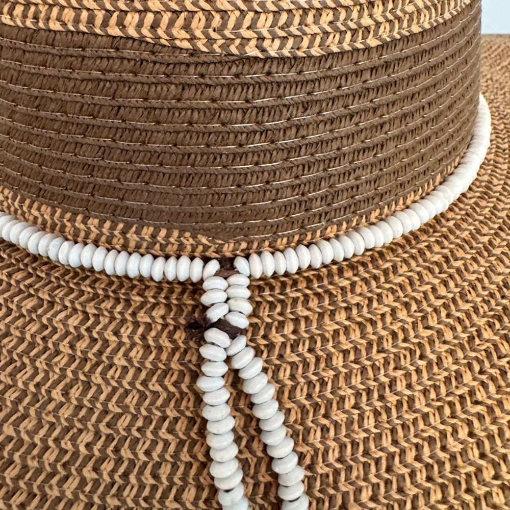Straw Brown Wide-Brimmed Hat - Picture 5 of 13